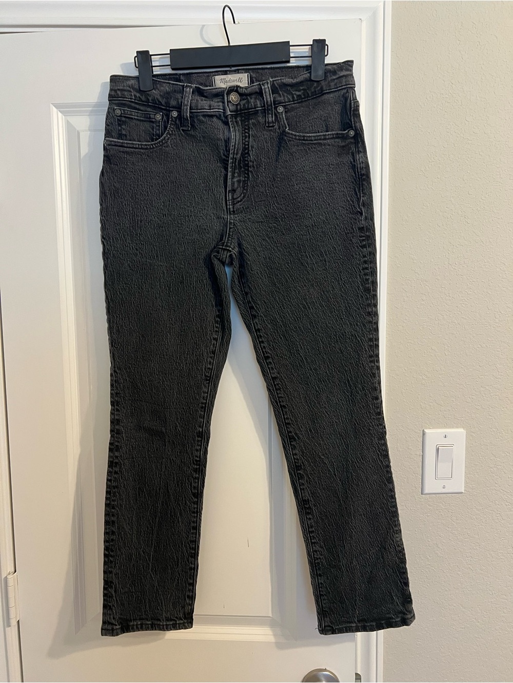 Madewell Black Straight Leg Jeans